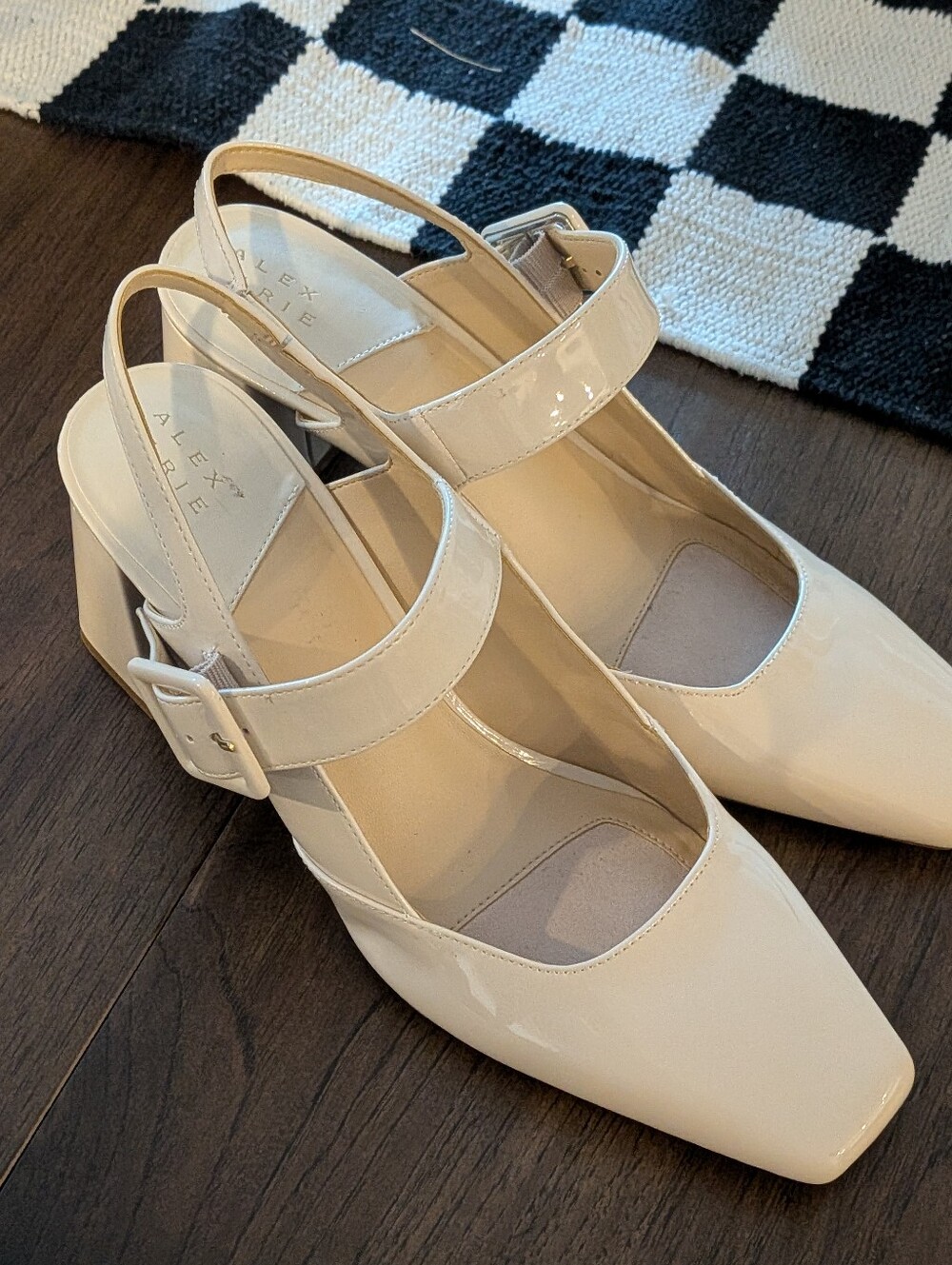 Alex Marie slingback patent "leather" cream white 9.5